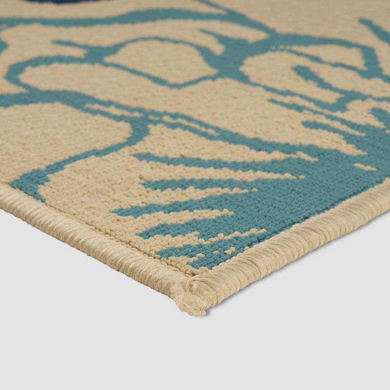 8' x 10' Le Soleil Outdoor Rug Black/Ivory - Linon