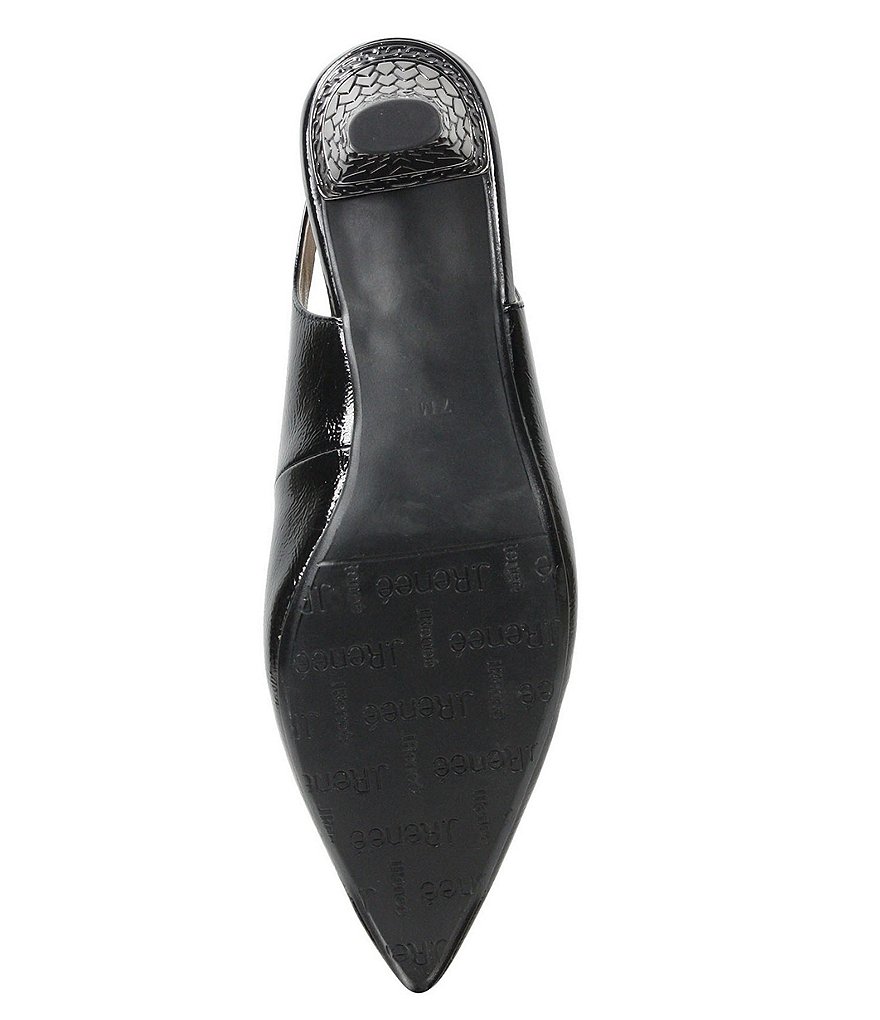 J. Renee Mayetta Slingback Pearlized Patent Dress Metal Heel Pumps
