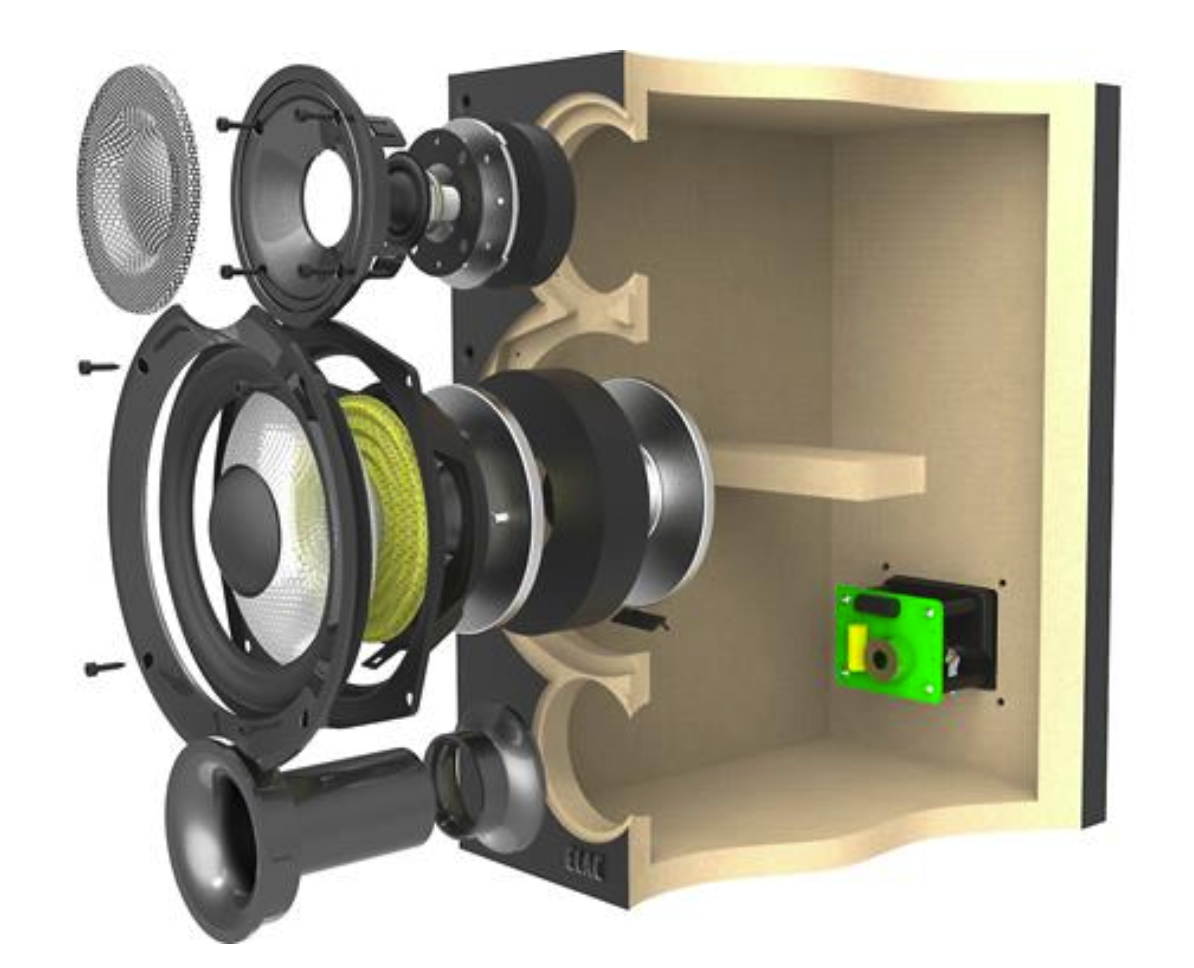 ELAC Debut 2.0 B6.2 Bookshelf Speakers, Black (Pair)