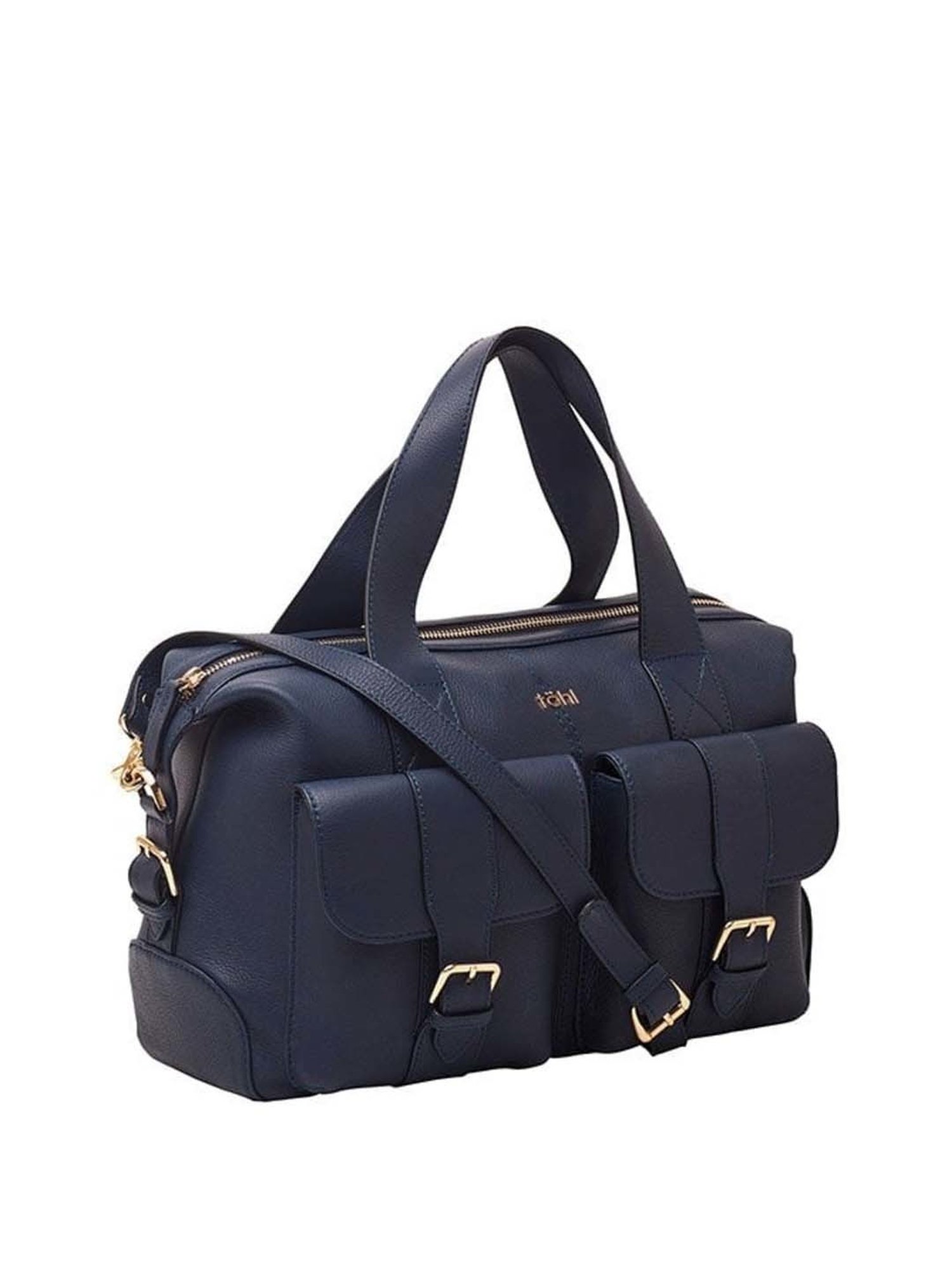 Tohl Pepys Navy Solid Leather Handbag