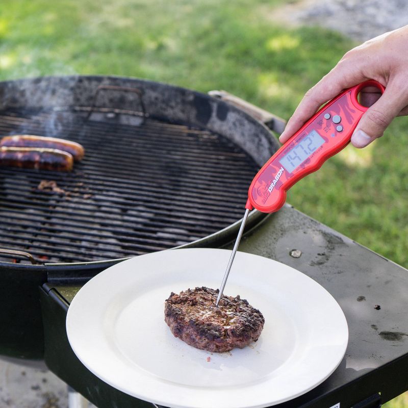 Instant Read H2O Proof Grill Thermometer Red - BBQ Dragon