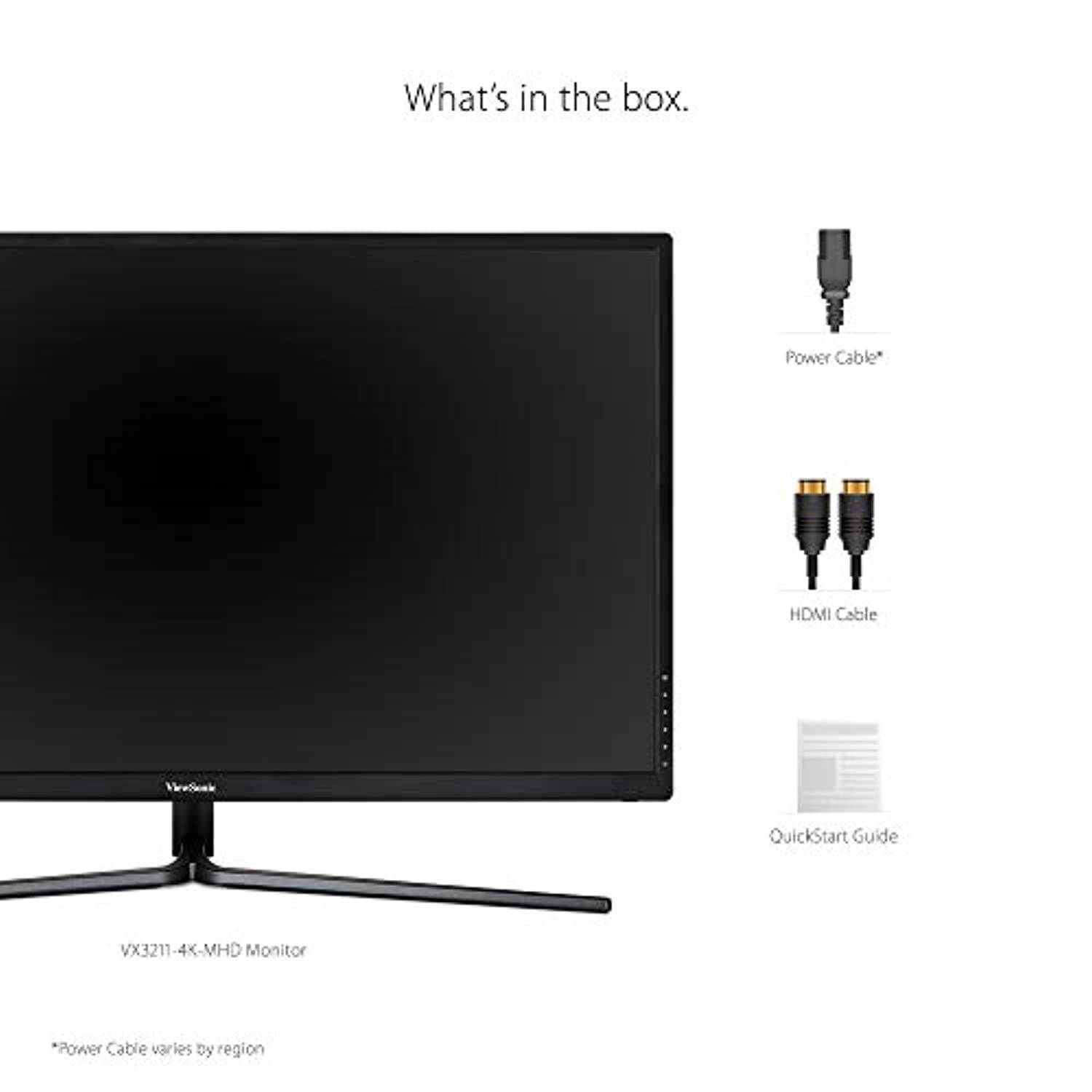 ViewSonic VX3211-4K-MHD 32 Inch 4K UHD Monitor with 99% sRGB Color Coverage HDR10 FreeSync HDMI and DisplayPort (VX3211-4K-MHD)