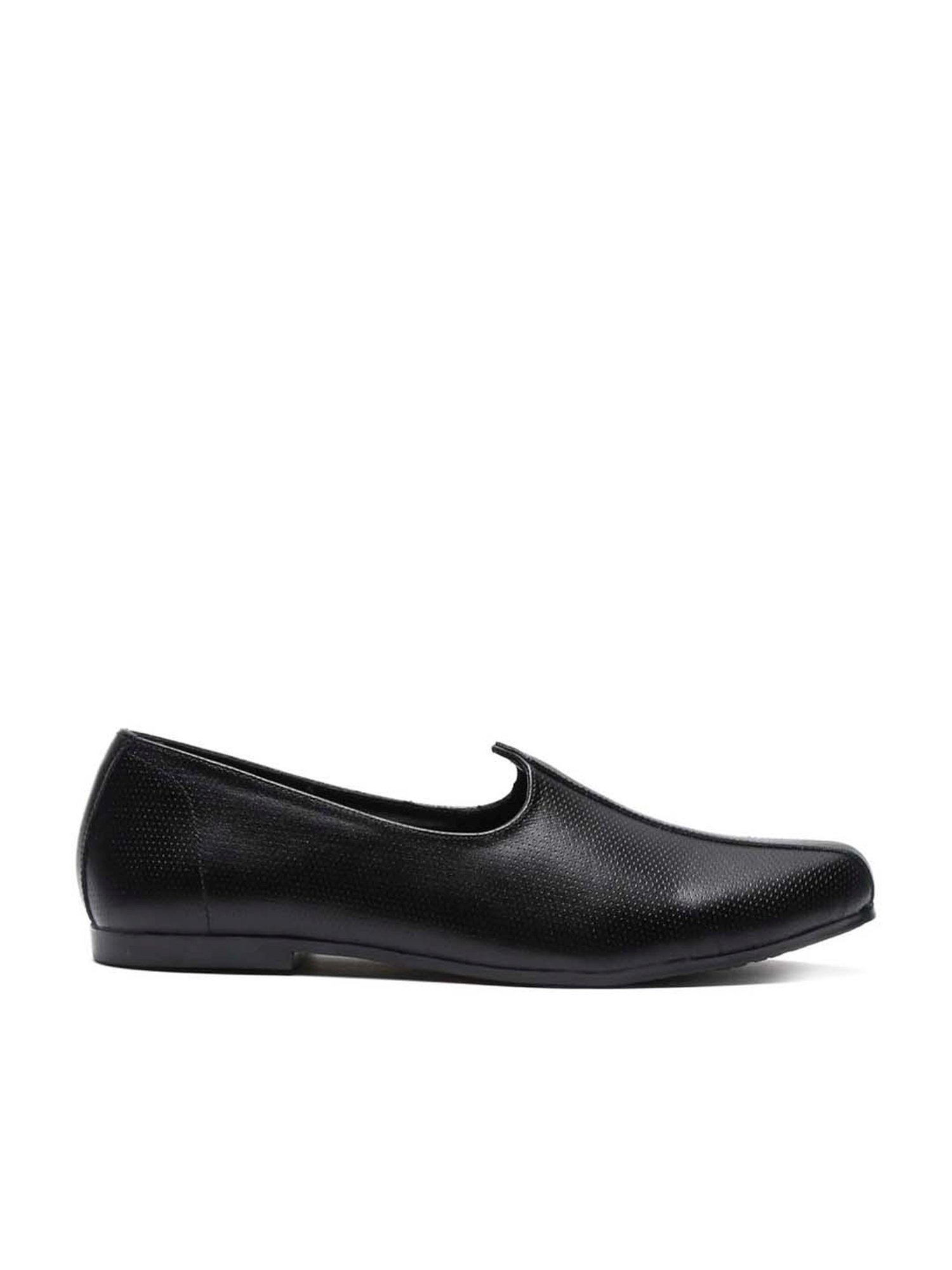 Teakwood Leathers Men's Black Casual Juttis