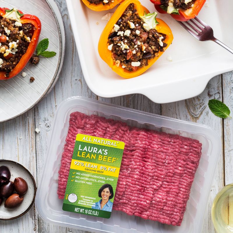 Laura's Lean Beef 92/8 Ground Beef - 1lb