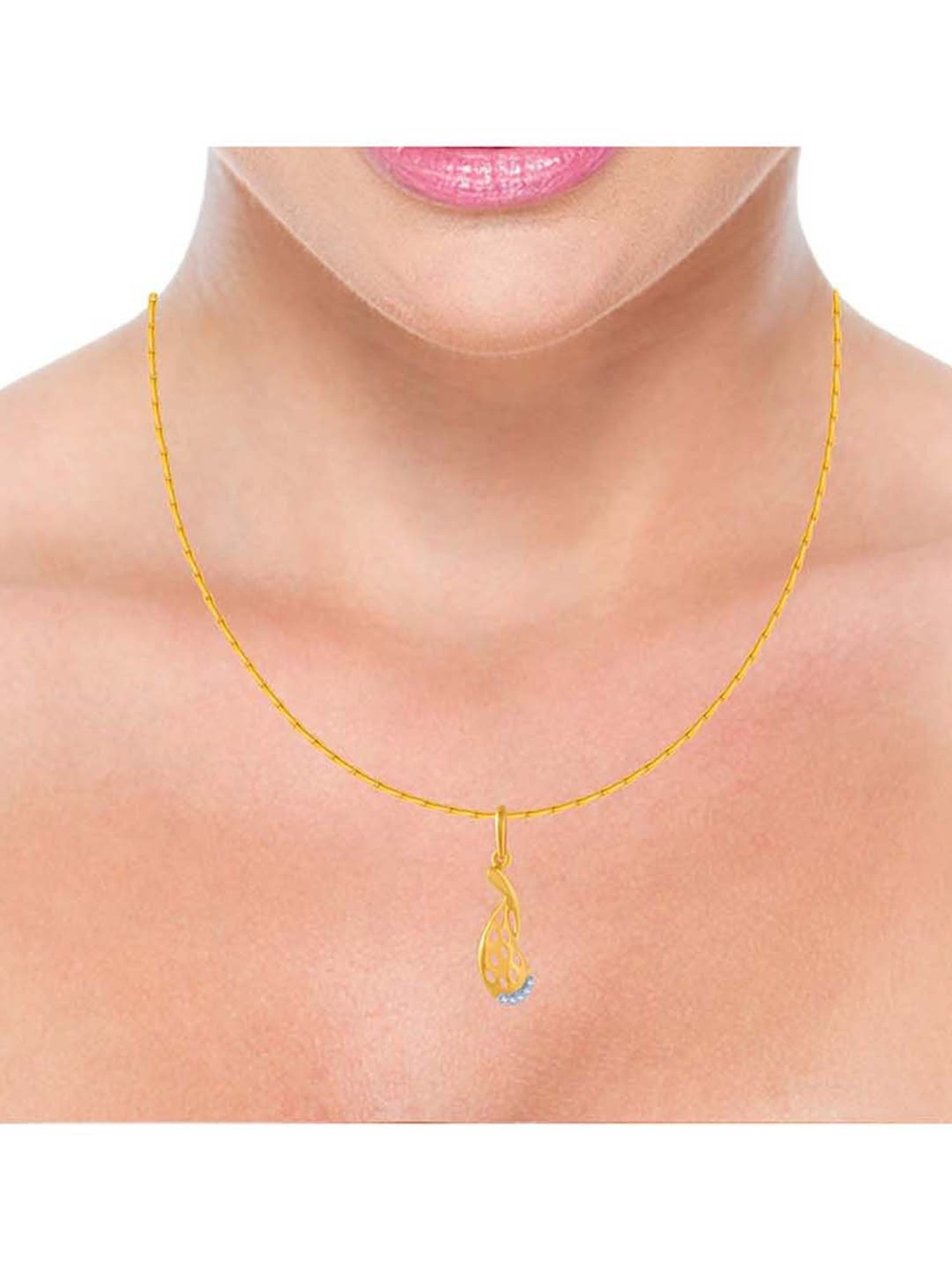 P.C. Chandra Jewellers 14 kt Gold Pendant without Chain