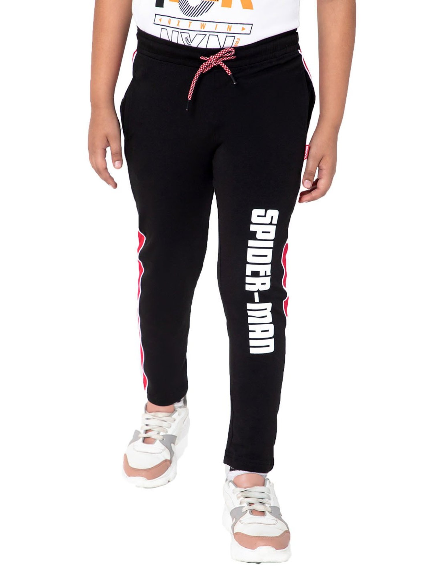 Bodycare Boys Black Printed Trackpants