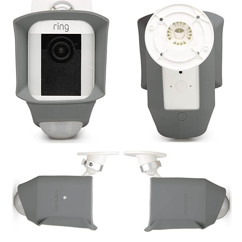 Skin Case Cover for Ring Spotlight Cam Battery or Solar Offer Sun Glare UV Weather Protection Disguise Spot Light Security Camera Dark Gray