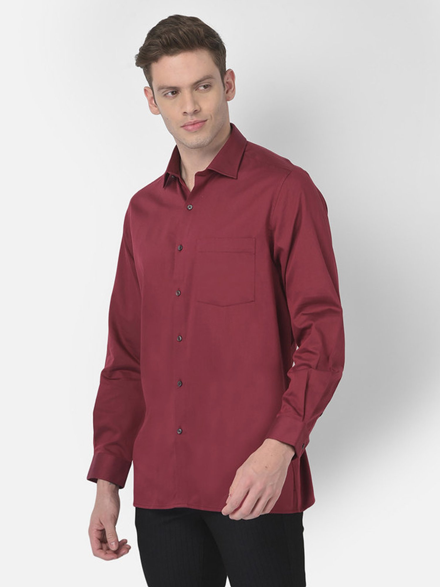 Turtle Maroon Slim Fit Shirt