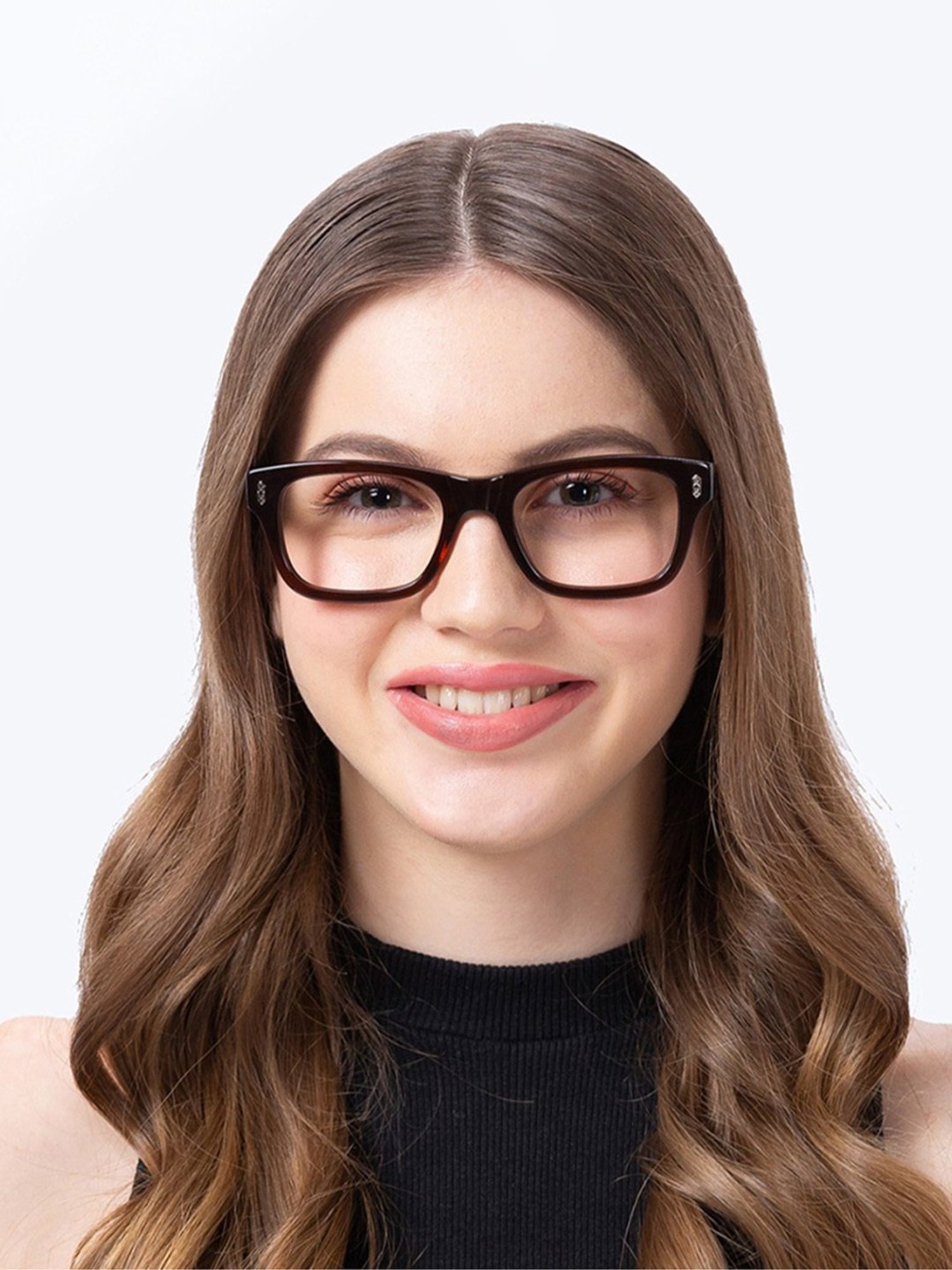 Shisen Fox Gazo Honey Rectangular Unisex Blue Filter Computer Lenses -52 mm