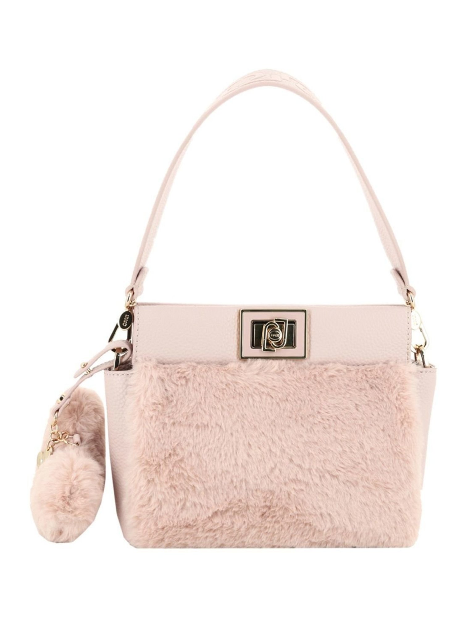 LIU JO Cameo Rose Fur Medium Shoulder Bag