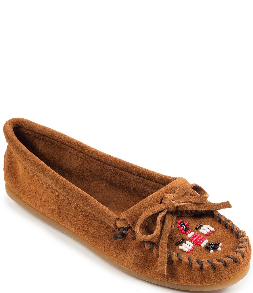 Minnetonka Thunderbird II Beaded Suede Moccasins