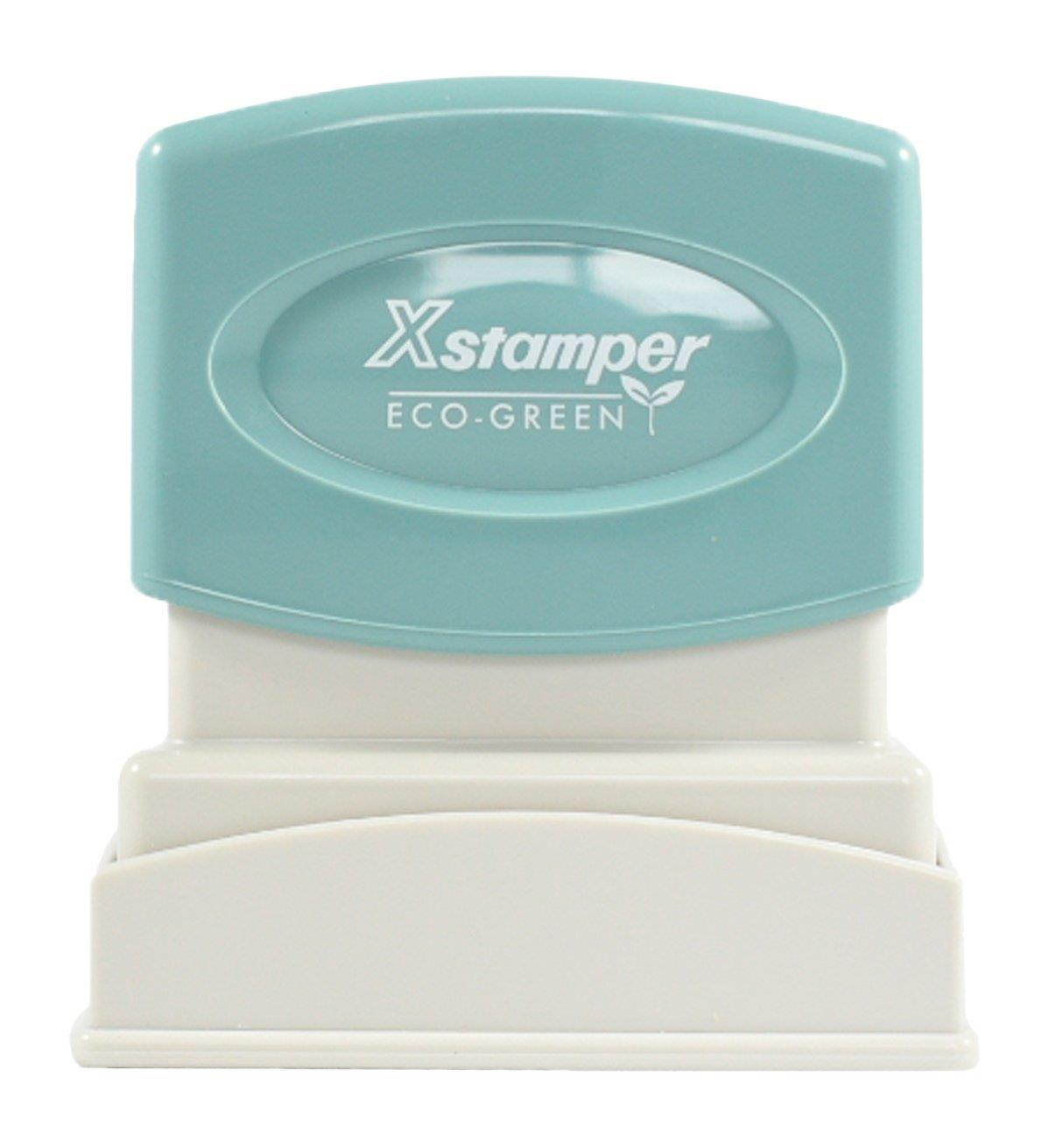 1362 Xstamper PAST DUE Pre Inked Laser Engraved Rubber Stamp, Impression Size 1/2" x 1-5/8", Red