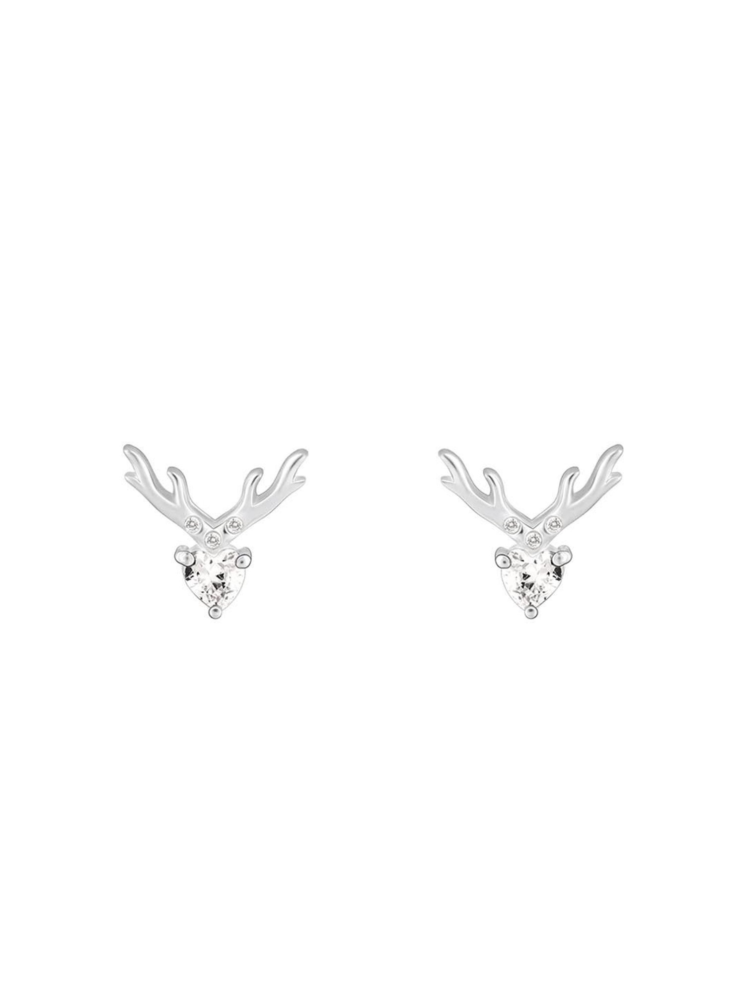 GIVA 92.5 Sterling Silver Deer Heart Earrings for Women