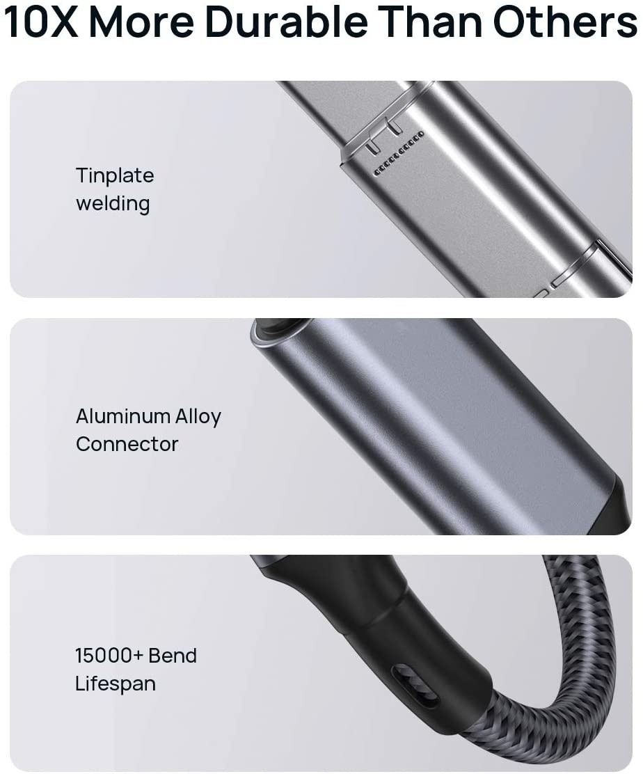 FVH Thunderbolt 2 Port Male to Male Video Data Cable for MacBook & SSD & Displays TB-004-WH