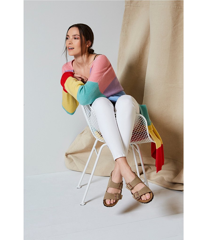 Birkenstock Women's Arizona Suede Dual Adjustable Buckle Strap Sandals