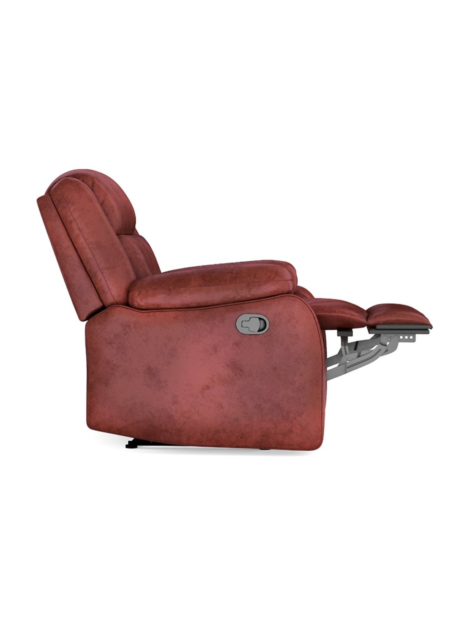 Duroflex Avalon Red Wood 1 Seater Recliner Sofa