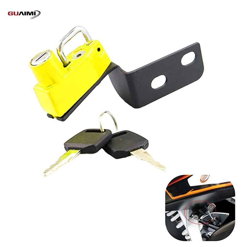 Helmet Lock Anti-Theft Helmet Security Lock Compatible with 125 2012-2016 200 2013-2016 390 2014-2016 250 2015-2016-Yellow