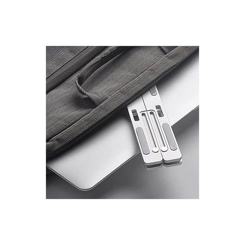 Laptop Stand,Adjustable Portable Laptop Holder for Desk, Aluminum Laptop Riser with 6 Levels Height Adjustment,10-15.6&rdquo; Laptops - Silver