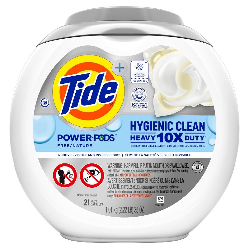 Tide Hygienic Clean Unscented Heavy Duty Power PODS Laundry Detergent - 21ct/35oz