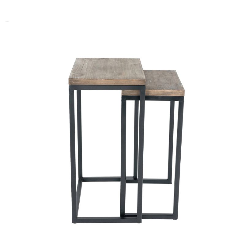 Parker Nesting Table Set Brown - ClickDecor