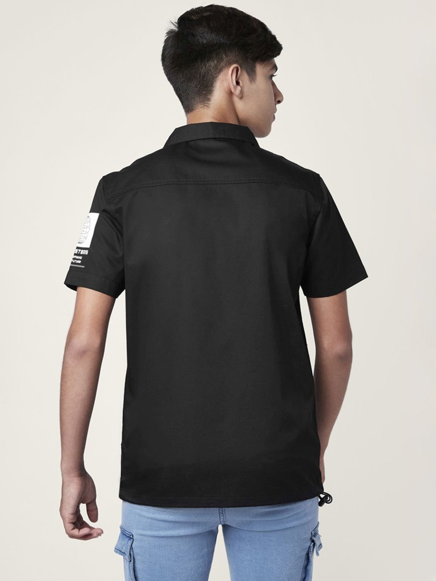 Coolsters by Pantaloons Kids Black Cotton Printed Shirt