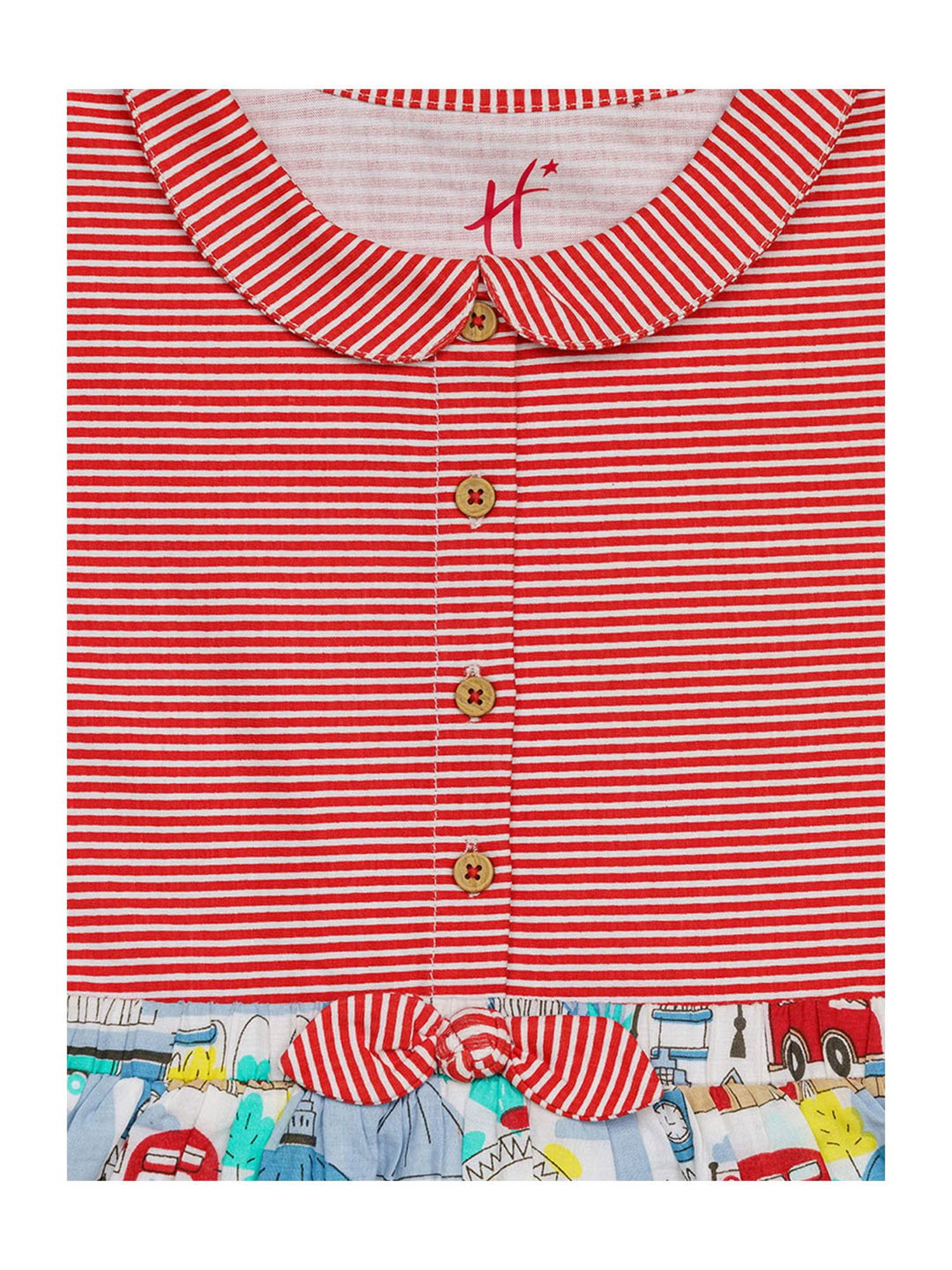 H by Hamleys Girls Multicolor Printed Fit with Flare Dress