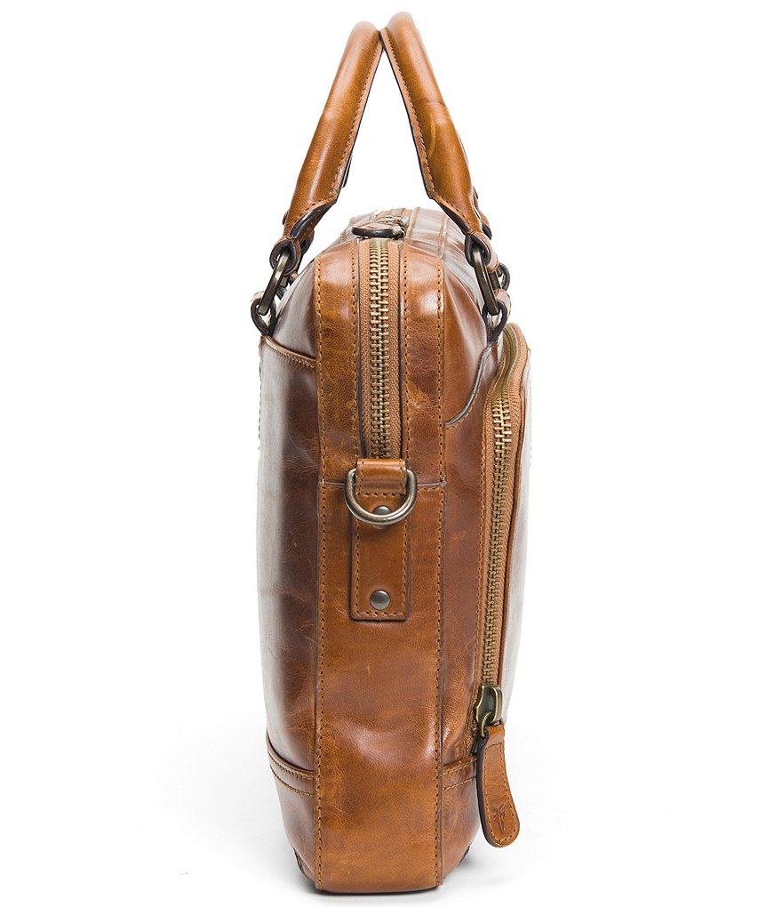 Frye Logan Zip Leather Briefcase