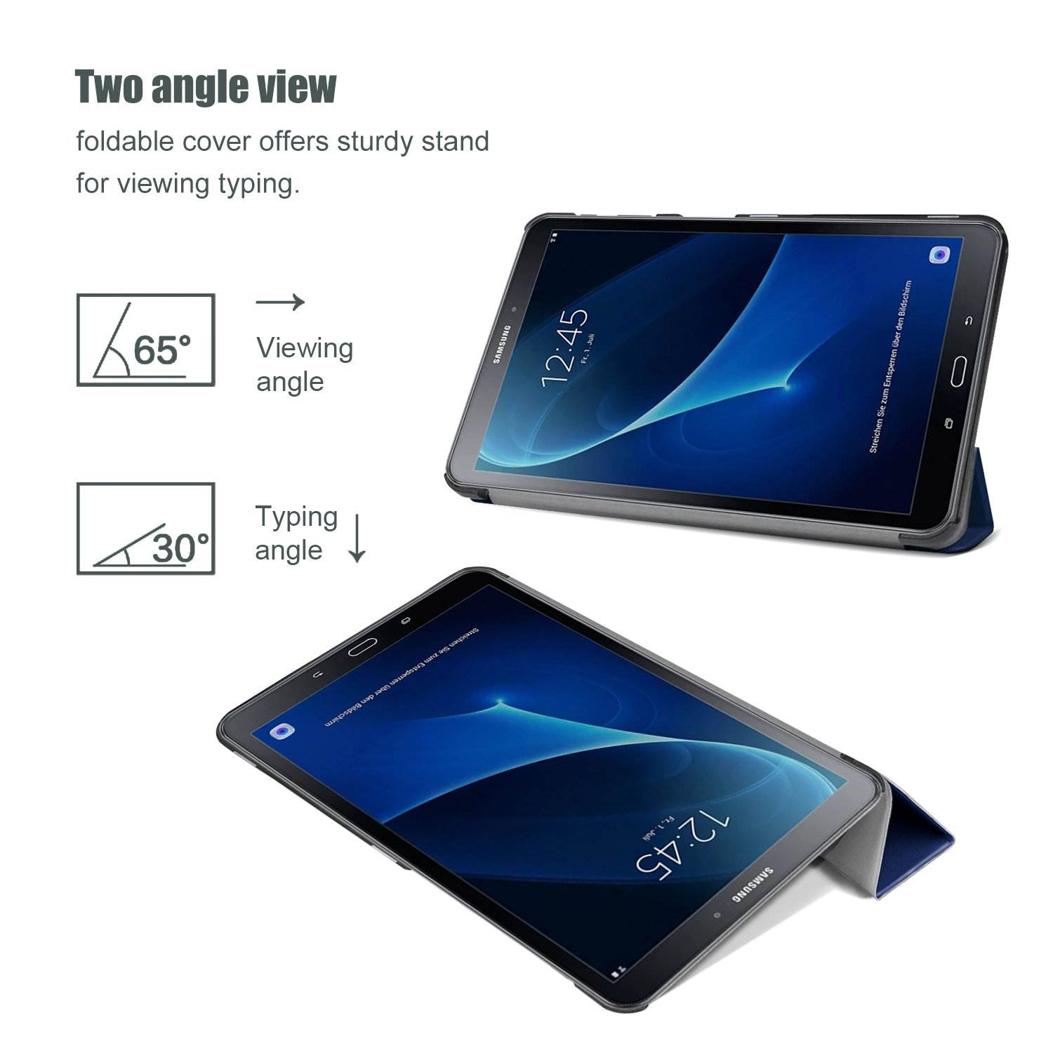 ProCase Galaxy Tab A 10.1 with S Pen Case SM-P580 2016 Old Model, Slim Smart Cover Stand Folio Case for Galaxy Tab A 10.1 Inch Tablet S Pen P580 2016 -Navy Blue