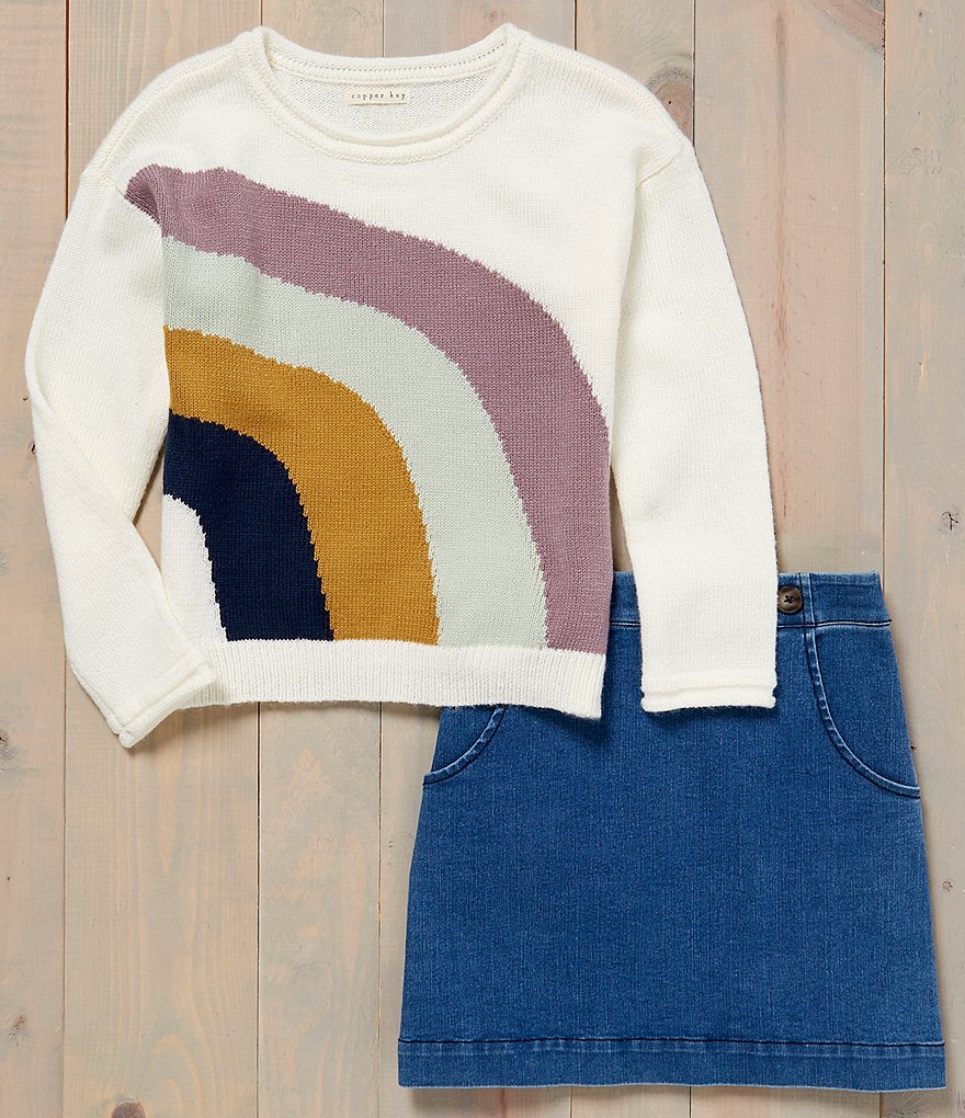 Copper Key Big Girls 7-16 Rainbow Sweater