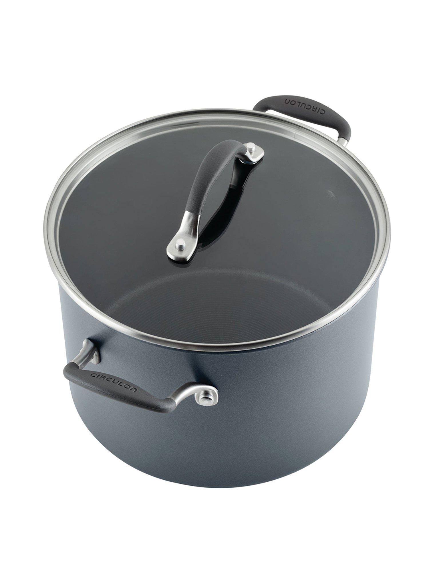 Meyer Circulon A1 Black Aluminium Stockpot with Lid