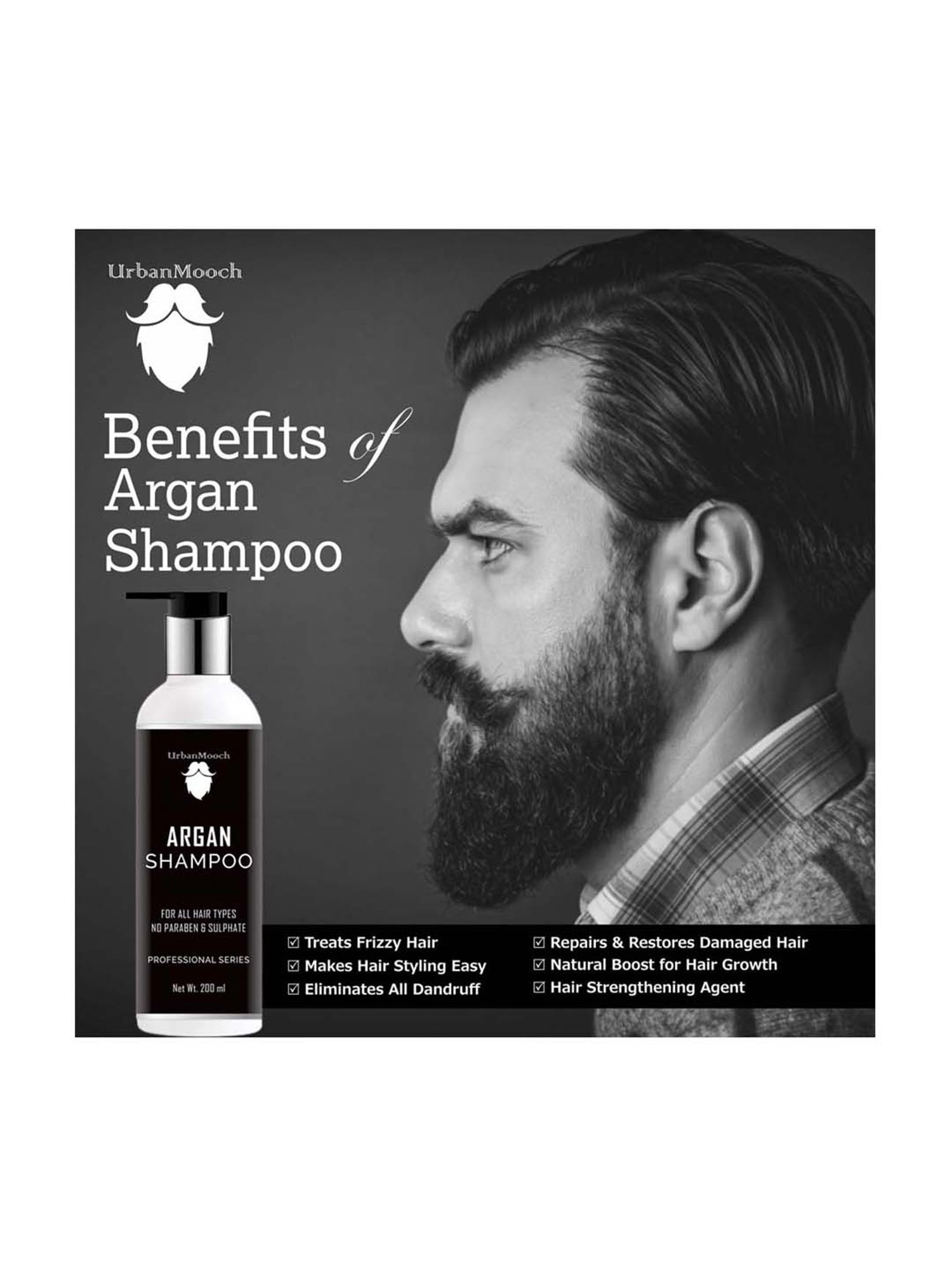 UrbanMooch Argan Shampoo - 200 ml