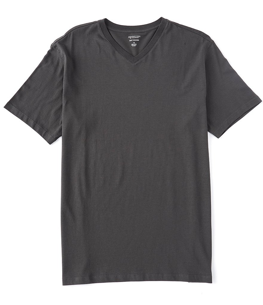 Roundtree & Yorke Soft Washed Short-Sleeve Solid V-Neck Tee