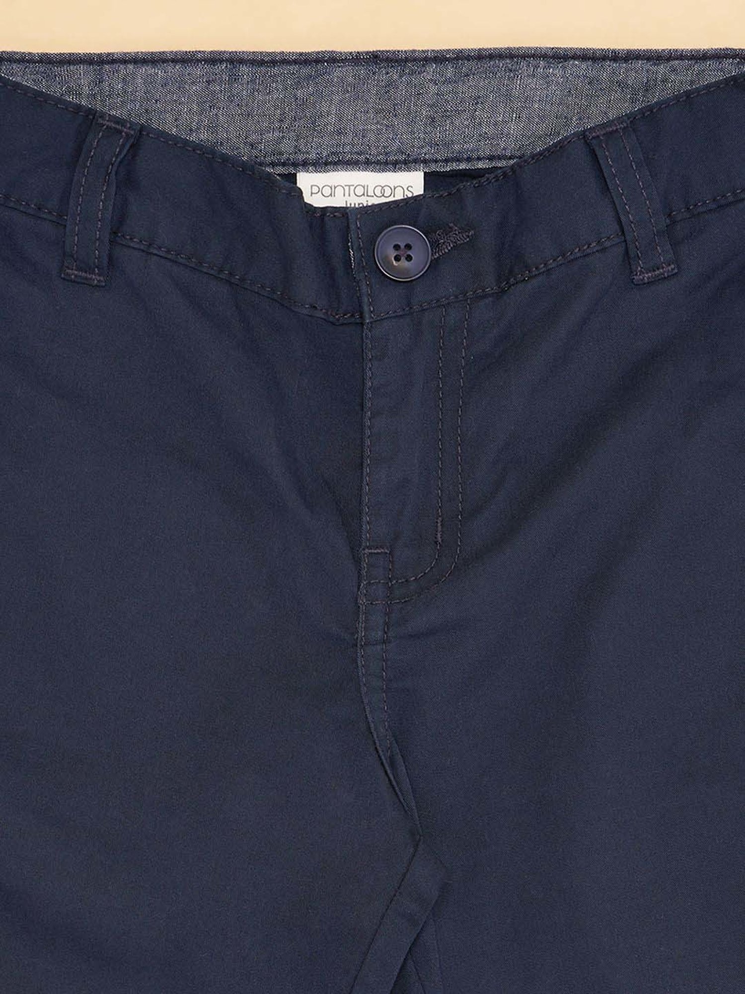 Pantaloons Junior Kids Deep Ultramarine Cotton Regular Fit Short