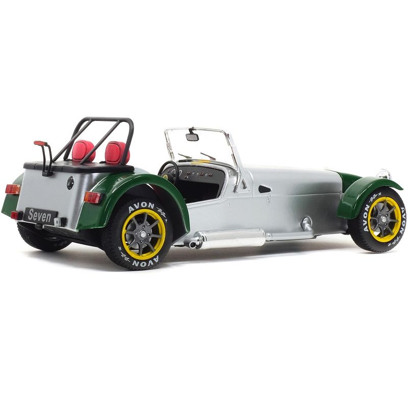 1989 Lotus Seven Silver and Green 1/18 Diecast Model Car by Solido