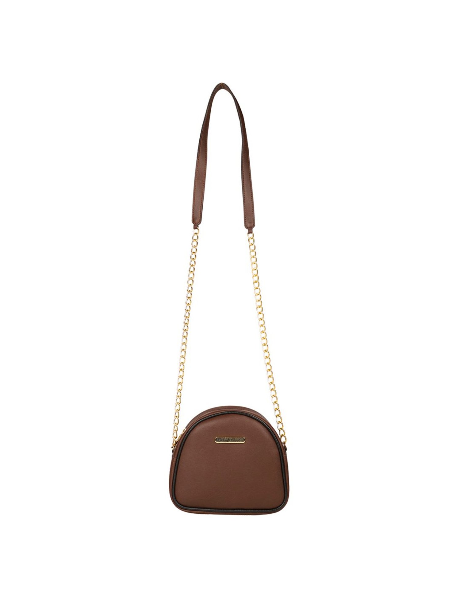 Bagsy Malone Brown Solid Medium Handbag