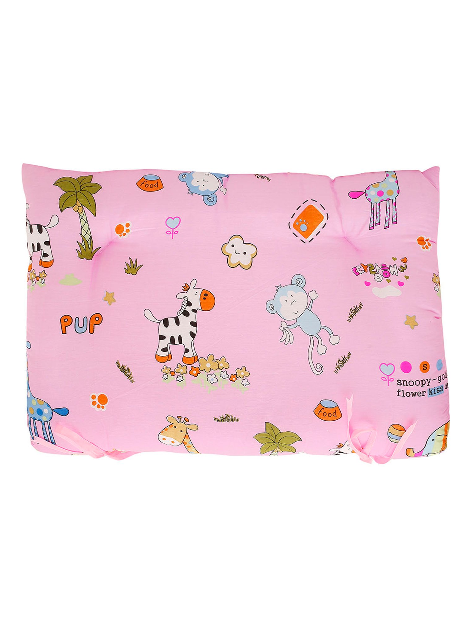 Baby Moo Savanna Ooh Na Na Pink Mattress Set with Neck Pillow and Bolsters