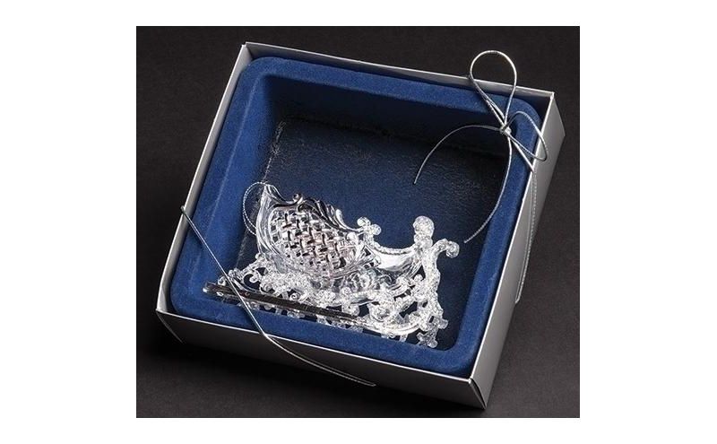 Roman 5.25" Boxed Silver Glittered Fancy Owl Christmas Ornament - Blue/Clear