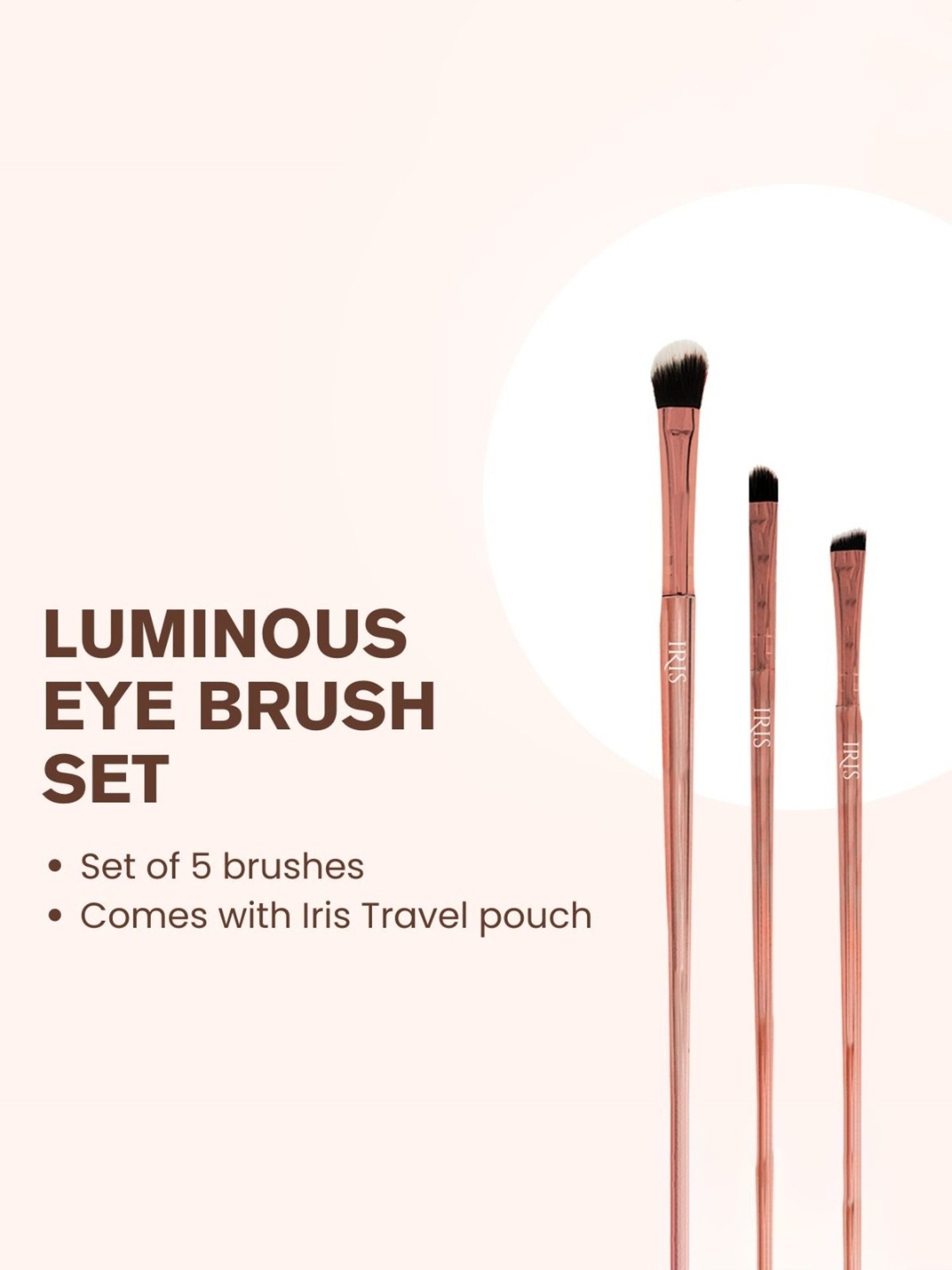Iris Cosmetics Luminous 5-Piece Essentials Brush Set