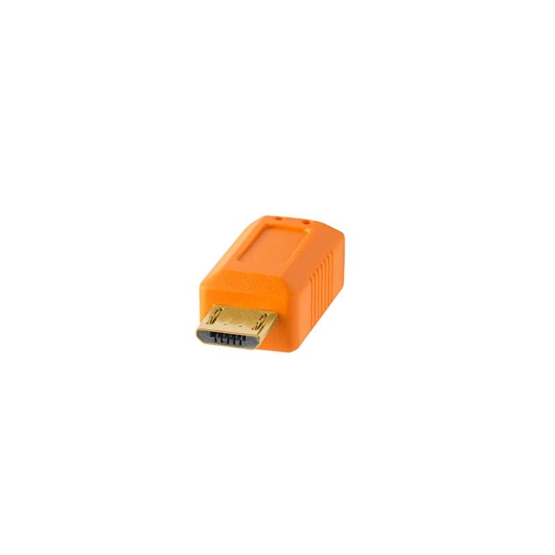 TetherPro USB 2.0 to Micro-B 5-Pin Cable, 15' (4.6m), High-Visibility Orange