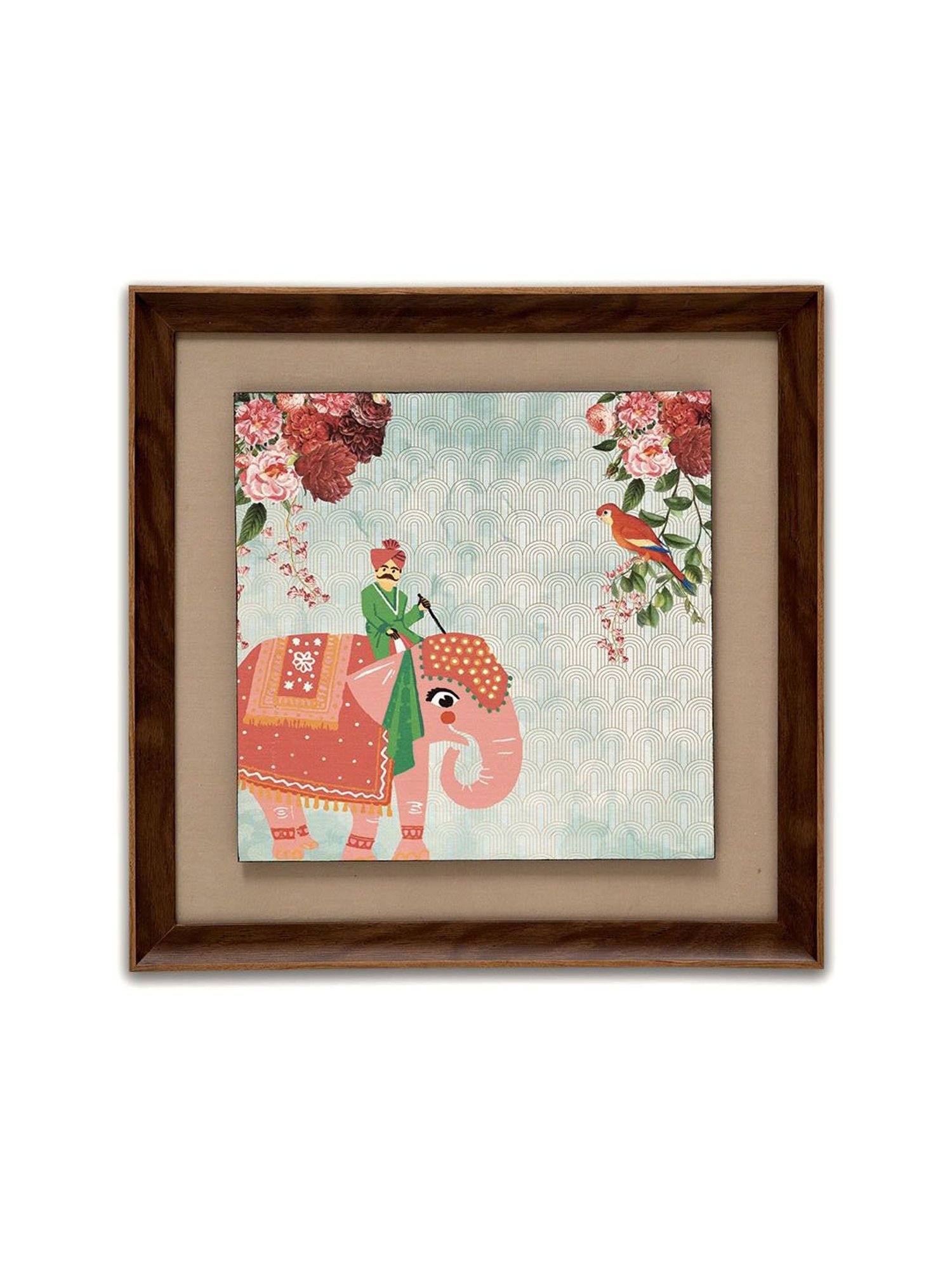 ICraft Multicolour Canvas Royal Elephant Wall Art - Set of 1