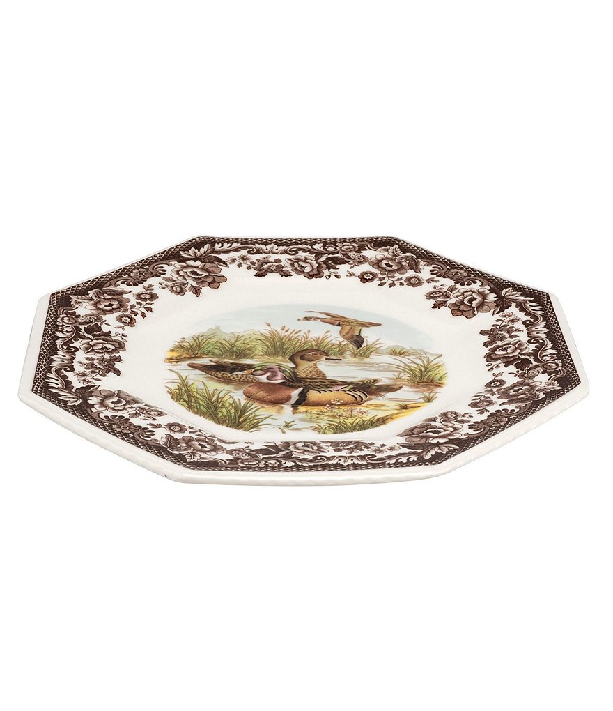 Spode Woodland Wood Duck Octagonal Plate