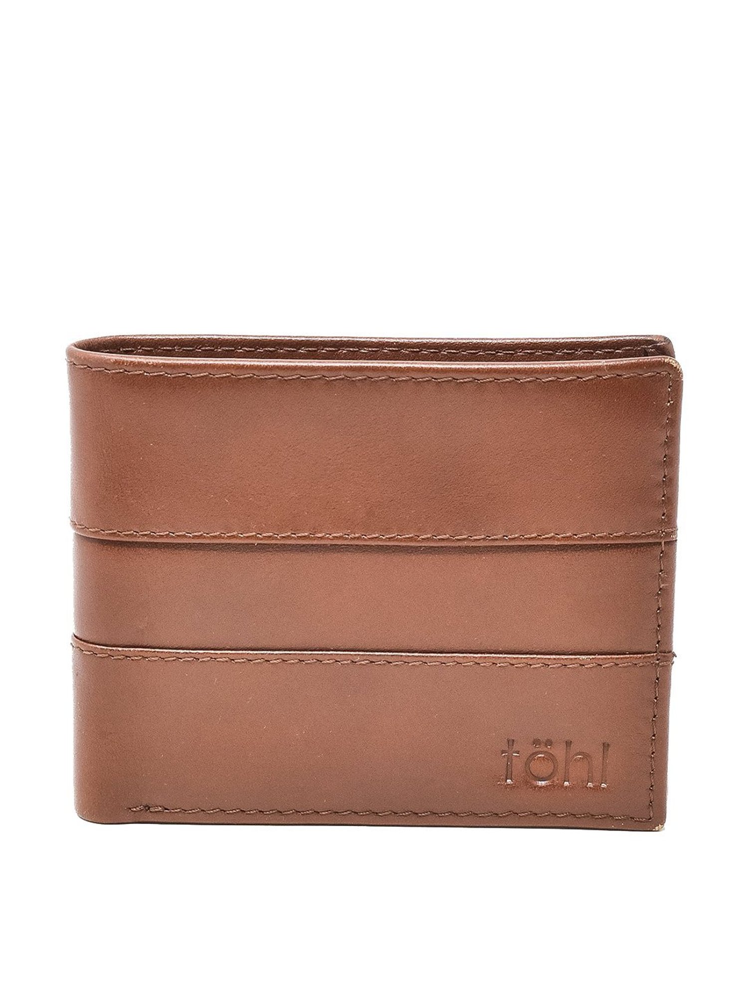 Tohl Ostrava Tan Casual Leather Bi-Fold Wallet for Men