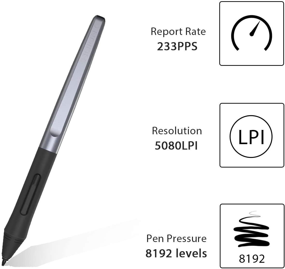 HUION Inspiroy H950P Drawing Tablets Digital Drawing Pad Computer Graphic Tablet, Tilt Feature Battery-Free Pen 8192 Pressure Sensitivity and 8 User-Defined Shortcuts
