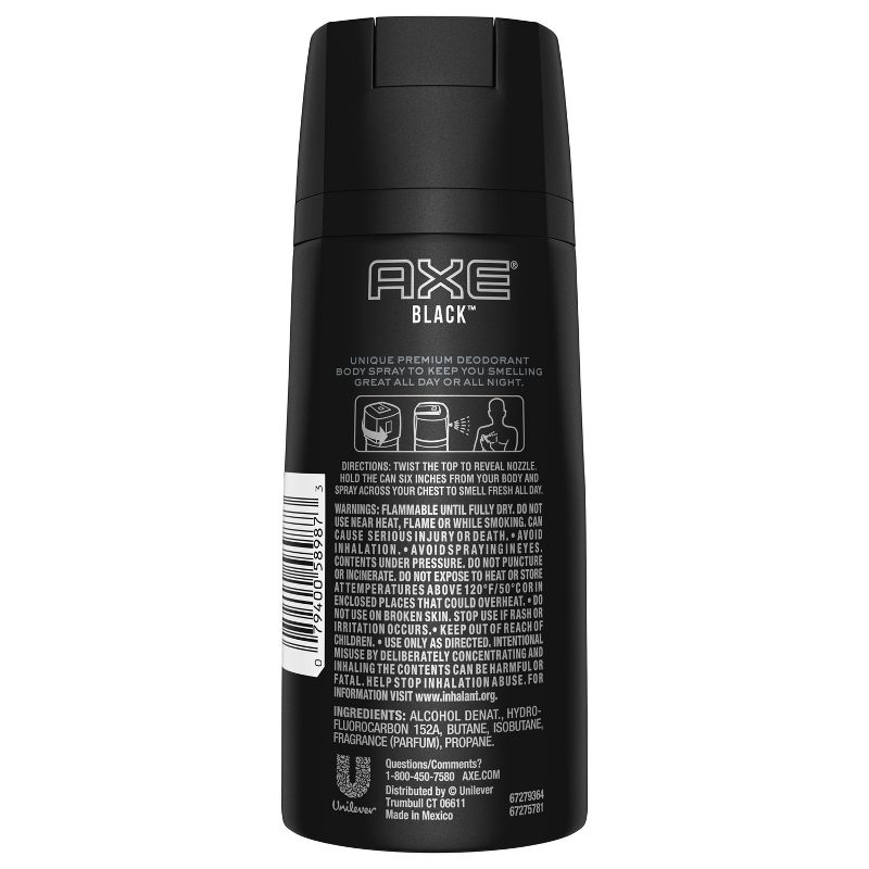 AXE Black 48-Hour Fresh Deodorant Body Spray - 4oz