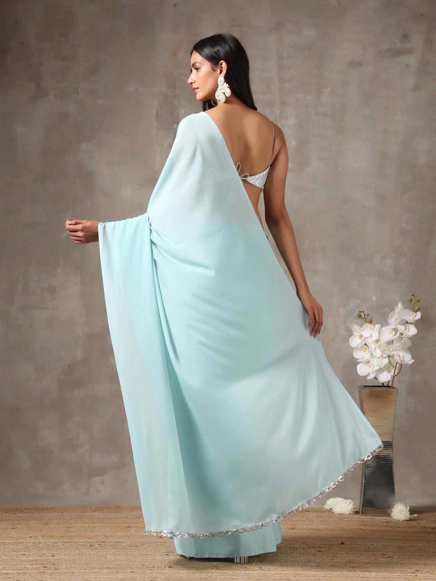 Swtantra Silver Embellished Readymade Blouse