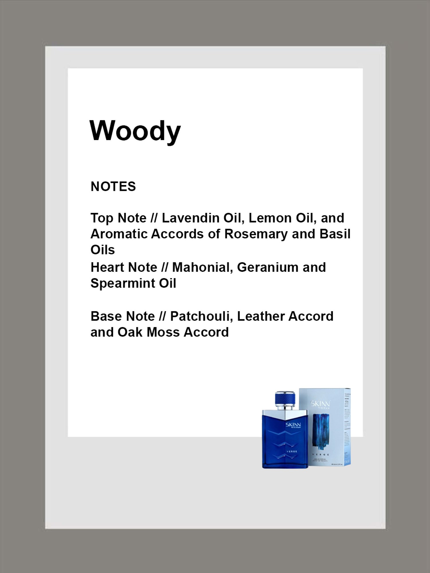 Skinn by Titan Verge Eau de Parfum for Men - 100 ml