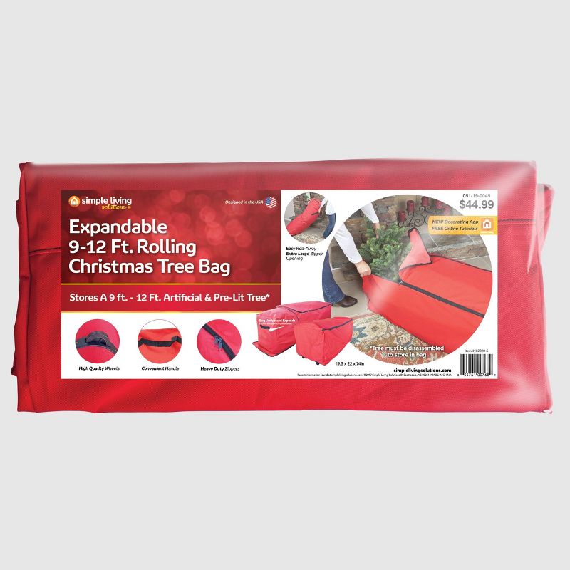 Simple Living Solutions 9-12ft Expandable Rolling Tree Storage Bag