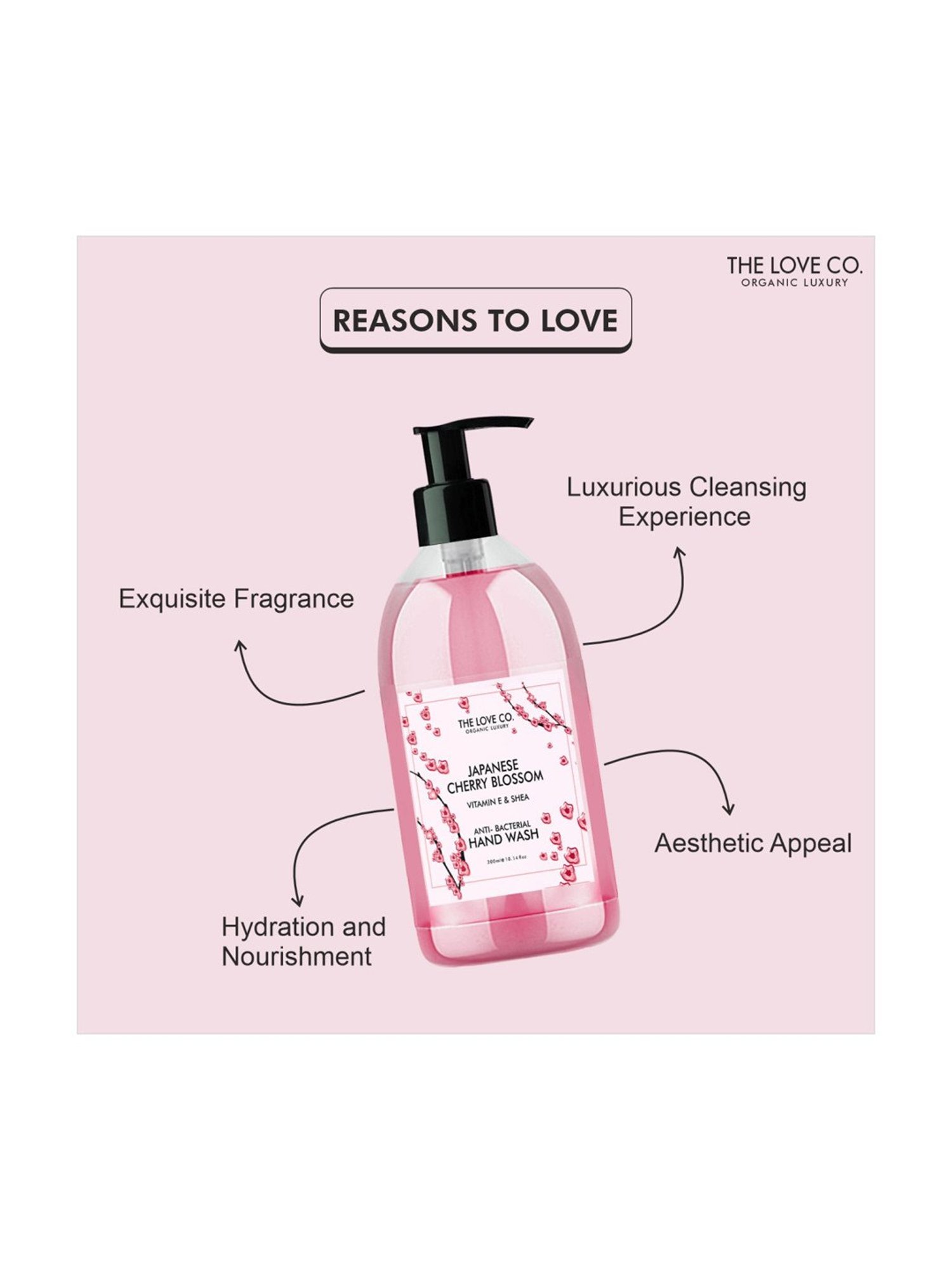 The Love Co. Japanese Cherry Blossom Hand Wash - 300 ml
