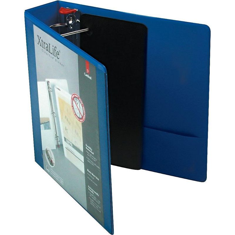 Cardinal Clearvue Binder D-Ring 2" Capacity 11"x8-1/2" Blue 26322
