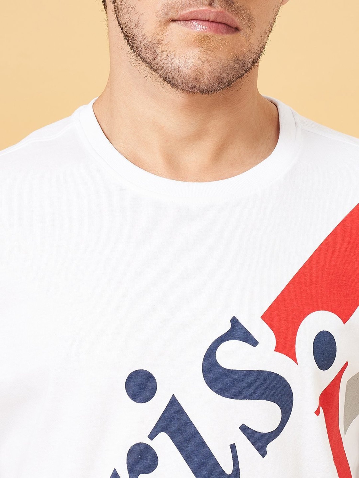 Sf Jeans By Pantaloons Bright White Slim Fit T-Shirt